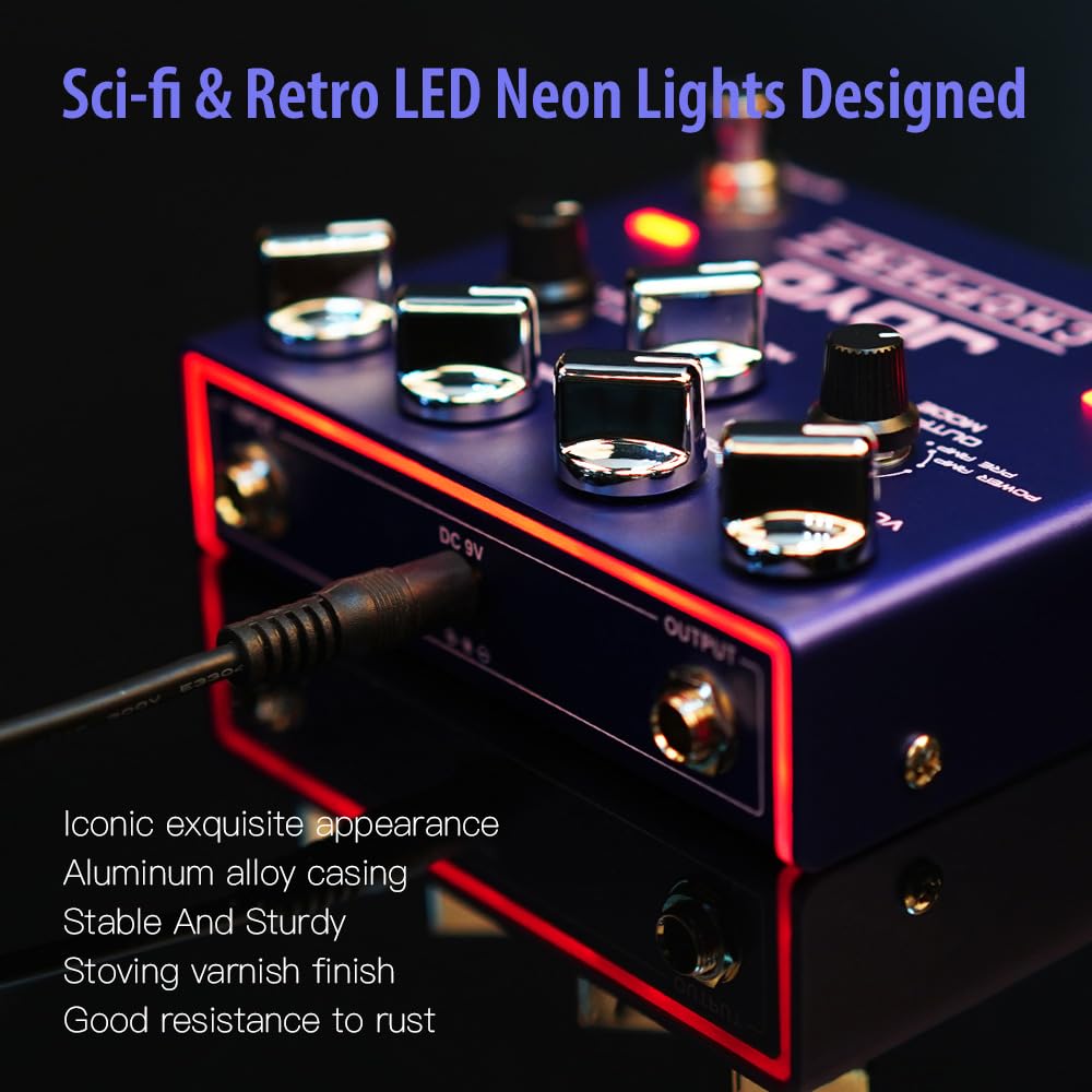 JOYO Distortion Effect Pedal Modern Metal Tone High Gain Amp Simulators All-in-one Pedal with 3 Band EQ for Electric Guitar (CHO